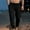 Black Straight Pants for Men, variant on HOOMEUMY Mens Cotton Linen Pants Versatile Basic Elastic Waist Style Fashion 2025 Trendy Straight Trousers Pocketed Pants Drawstring Design Beige S