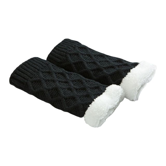 Guardurnaity 2 piezas calentador de piernas funda de calcetín diseño grueso mantener el calor accesorios al aire libre funda de calcetín de moda calcetines Accesorios de calzado Negro Guardurnaity AP013908-01