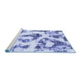 thumbnail image 2 of Ahgly Company Machine Washable Indoor Square Abstract Blue Modern Area Rugs, 4' Square, 2 of 4