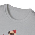 thumbnail image 3 of Pug Christmas Tree, Gildan Unisex Softstyle T-Shirt, Christmas Tee, S-3XL, 3 of 4
