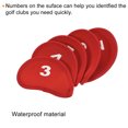 thumbnail image 4 of Unique Bargains Protection Manchon Numéro Tag 3-9 PW/SW/A Golf Club Fer Tête Couvre Rouge 10 Pack, 4 of 6
