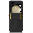 thumbnail image 2 of Allytech Wallet Case for Samsung Galaxy Z Flip 5, Z Flip5 Case, With 1 Cards Slots Premium PU Leather Inner TPU Shockproof Case Cover for Women Men - Black, 2 of 5