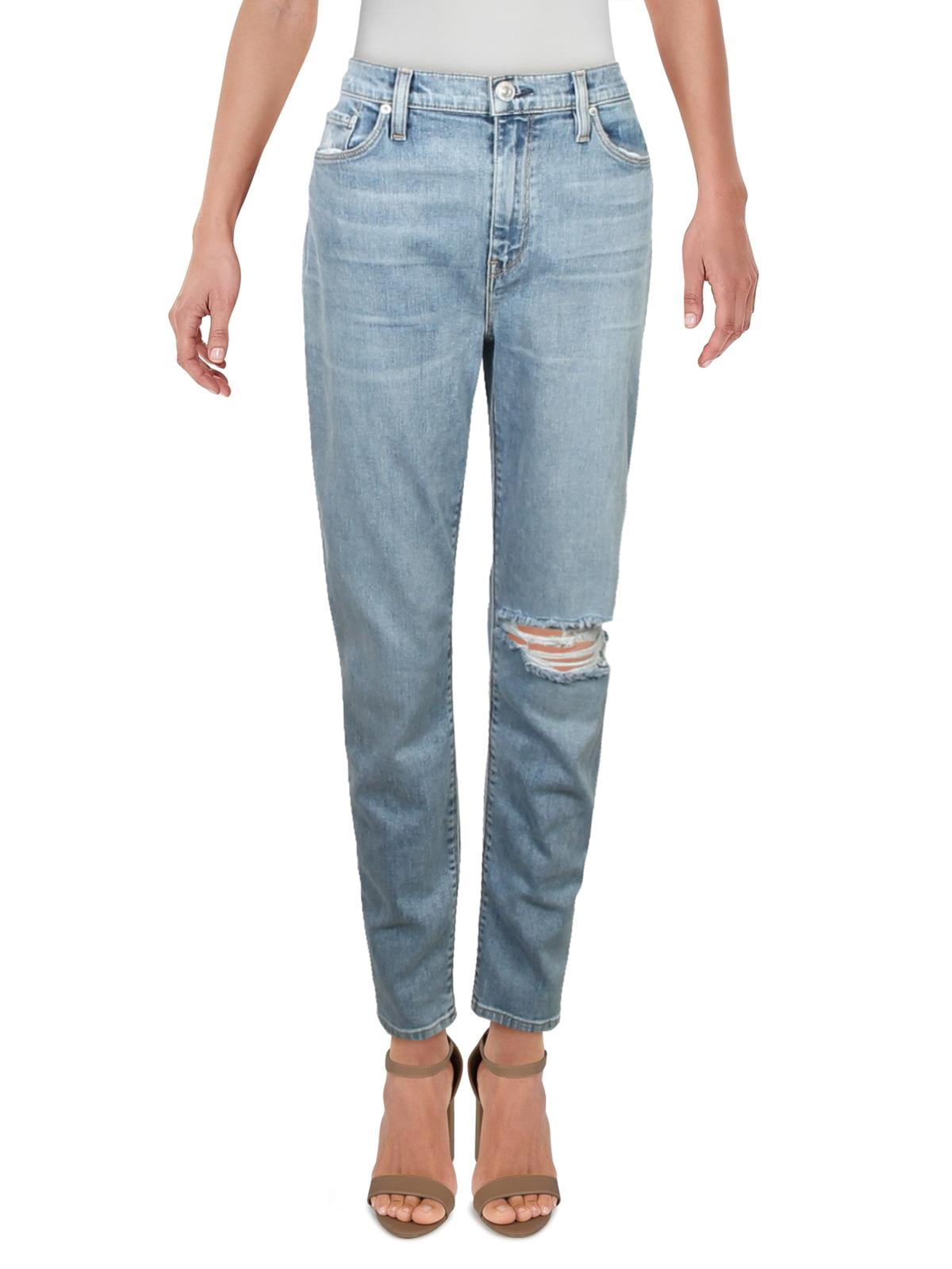 Hudson Womens Barbara Denim Distressed 