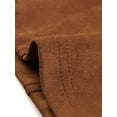 thumbnail image 5 of MODA NOVA Juniors Notched Lapel Long Sleeve Button Office Faux Suede Blazer Caramel XS, 5 of 5