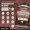 thumbnail image 4 of Nutrivein Mushroom Complex Supplement Cordyceps Capsules - 2600mg - 120 Capsules, 4 of 8