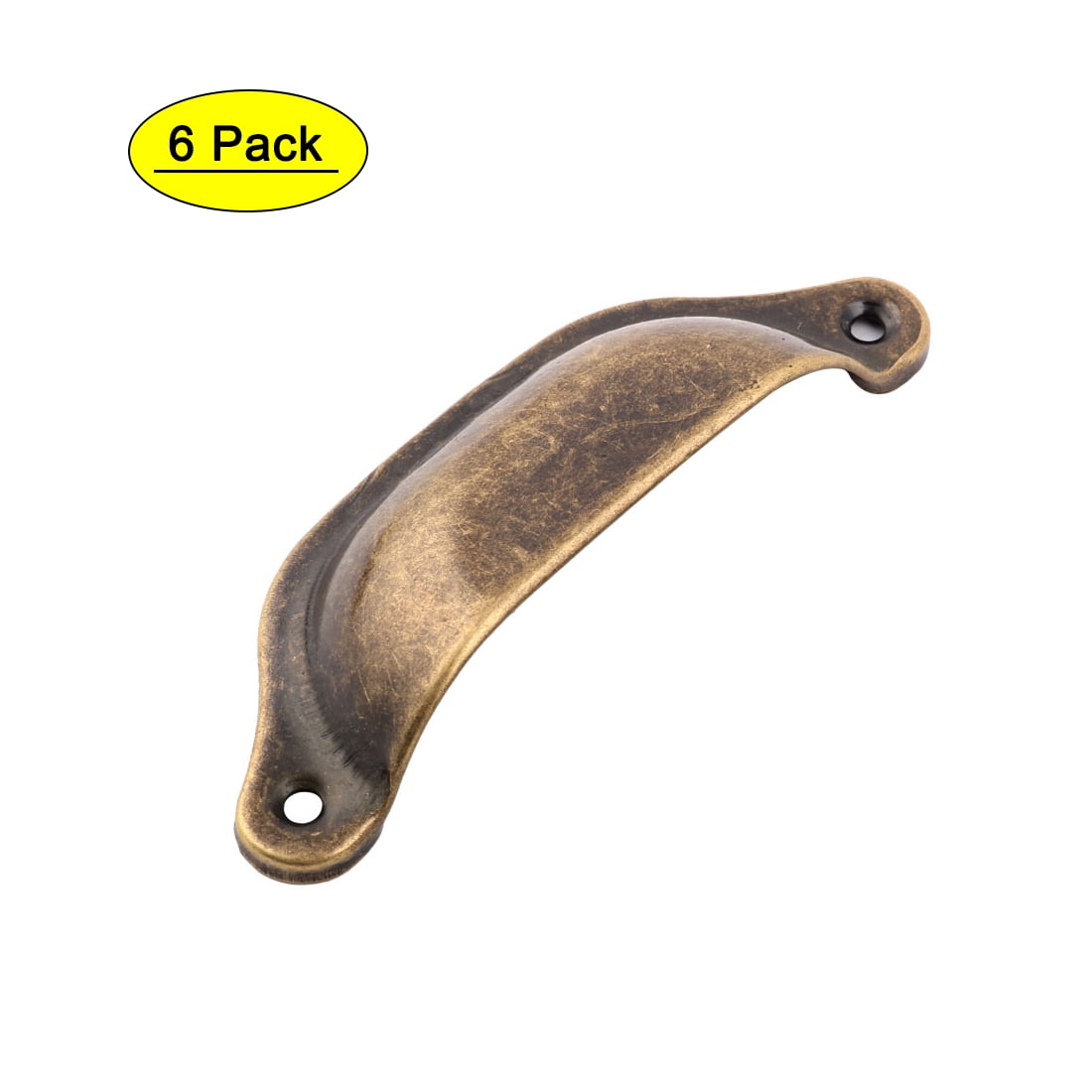 Uxcell Shell Design Dresser Door Pull Handle-0.16' Hole Diameter-6 Pack