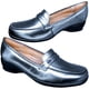 thumbnail image 2 of Mocasín Piel Borrego Cómodo Tacón Herraje Pie Delicado P3 Plata, 2 of 5