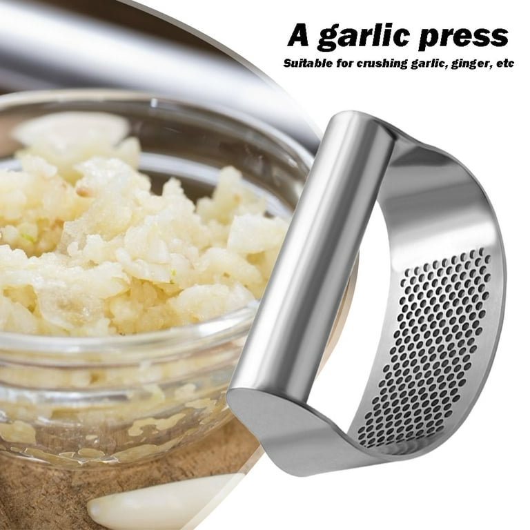 Stainless Steel Garlic Press Rocker, Garlic Rocker Crusher Garlic Chopper  Mincer Press, Kitchen Garlic Masher 