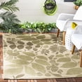 thumbnail image 2 of Safavieh Courtyard August Floral Indoor/Outdoor Area Rug, Cream/Green, 5'3" x 7'7", 2 of 8