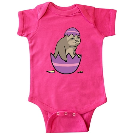 

Inktastic Easter Cute Sloth in a Purple Egg Gift Baby Boy or Baby Girl Bodysuit