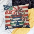 thumbnail image 2 of BANET Pillow Covers Throw Pillow Cover American Flag Pillow Case Decorations for Couch Home Outdoor White, 2 of 5