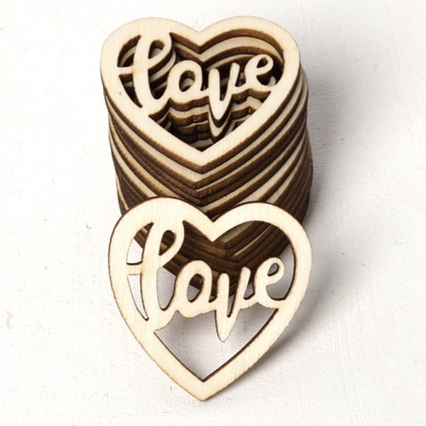 Letras de madera en inglés, suministros para bodas, accesorios para la escena del día de San Valentín, productos decorativos de madera