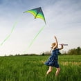thumbnail image 4 of Mint's Colorful Life Delta Kite for Kids & Adults, Extremely Easy to Fly Kite with 2 Ribbons and 300ft Kite String, Best Kite for Beginner, 4 of 7