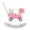 pink, variant on Kids Rocking Horse Balance Bike Ride on Toys with Balance Plate Push Handle Backrest