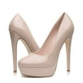 thumbnail image 5 of Zhabtuc Women's High Heels Platform Pumps Shoes Peep Toe Stilettos Slip On for Dress Wedding Party Prom, 5 of 8