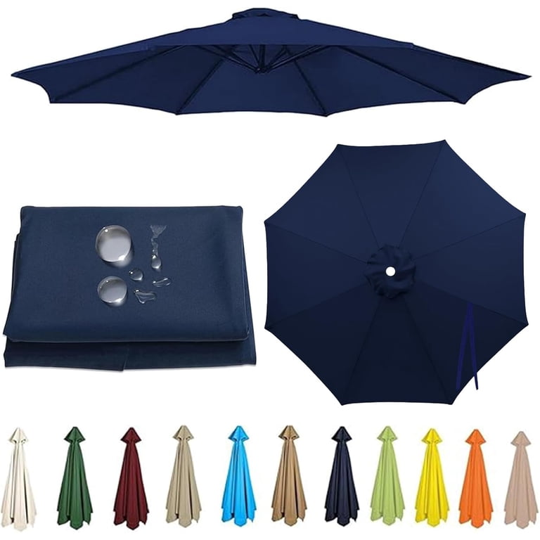 11 ft patio umbrella replacement cover canopy 8 ribs Abba 9FT Lyon Outdoor Patio w/ Sturdy Ribs, Dark Blue, Size: 9' The replacement canopy is made of Anti 11ft Market Patio Umbrella Double-Vented