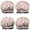 Pink Christmas Santa, variant on Shower Caps,Pink Christmas Gingerbread and Tree Pattern Waterproof Shower Cap for Women 4 Pieces,Double Reusable Hair Cover for Shower PEVA Elastic Stretch Hem