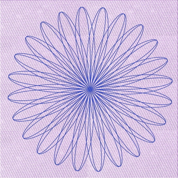 Ahgly Company Indoor Square Patterned Purple Mimosa Purple Area Rugs, 7' Square