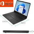 thumbnail image 2 of HP Newest 14" Ultral Light Laptop for Students and Business, Intel Quad-Core N4120, 8GB RAM, 192GB Storage(64GB eMMC+128GB Micro SD), 1 Year Office 365, Webcam, HDMI, WiFi, USB-A&C, Win 11 S, 2 of 8