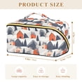 thumbnail image 4 of FORMRS Makeup Bag Travel Cosmetic Organizer for Women Fold Flat Zipper Pouch with Handle, Blue Snow Houses, 4 of 8