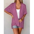 thumbnail image 4 of Zeagoo Womens Lightweight Cardigan Short Sleeve Cardigans Open Front Beach Coverup, 4 of 6