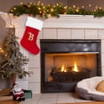 thumbnail image 2 of Large Red Christmas Stockings with Letters for Tree Decoration Festive, 2 of 4