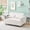 Beige, variant on Gray Corduroy Sofa with Rollers and USB Ports - Convenient for Transforming into a Bed