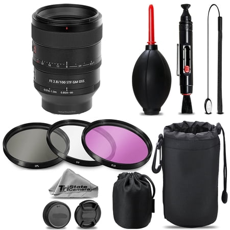 Sony FE 100mm f/2.8 STF GM OSS Lens + UV + FLD + CPL + Blower Brush + Lens Pen