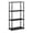 Americano Black, variant on Pemberly Row Turn-N-Tube Engineered Wood 4-Tier Shelf Display Rack in Sonoma Oak