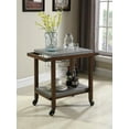 thumbnail image 2 of Coaster 2 Tier Concrete Bar Cart in Chestnut and Gray, 2 of 7