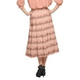 thumbnail image 4 of Moomaya Printed Skirt For Women Flared Elastic Pull-On Waist Ladies Skirt, 4 of 5