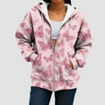 thumbnail image 7 of GEWSEY Women's Zip Up Hoodies Long Sleeve Pocket Drawstring Sweatshirts Fall Casual Outfits Jackets (Light Pink, XL), 7 of 7