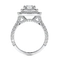 thumbnail image 3 of Dash Jewel Elegant 1.7 Ct Pear Cut Diamond Double Halo Wedding Ring - Lab-Created Simulated Diamond in 14K White Gold Plated - Perfect Engagement Ring for Women- Anniversary- and Unique Occasion, 3 of 3