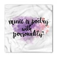 thumbnail image 1 of Saying Bandana, Music is a Poetry Slogan, Unisex Head and Neck Tie, by Ambesonne, 1 of 2