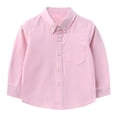 thumbnail image 4 of Girls Button Down Shirts Boys Formal Outfit Boys Pink Dress Shirt Boys Suit Size 5-6 Years Boys Girls Fashion, 4 of 4
