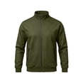 thumbnail image 4 of Eygvbb Men's Full Zip Jacket with Stand Collar Side Zipper Pockets Long Sleeve Casual Coat for Daily Commute Work and Outdoor Activities, 4 of 8