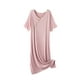 thumbnail image 2 of Camisón largo de color liso para mujer, con tirantes y almohadones en el pecho, copa fija integrada, vestido de pijama largo, 2 of 9