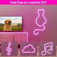 thumbnail image 6 of LED Neon Rope Light, Pink 12V Silicone Neon Rope Light, 16.4Ft/5M Waterproof Flexible DIY Cuttable LED Strip Lights for Bedroom Party Festival Indoor Outdoor Decoration (Power Adapter not Included), 6 of 7