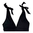 thumbnail image 3 of Traje de Baño Ocean Pacific para Mujer Completo con Nudo en Tirante, Cuello V  Negro Talla G, 3 of 4