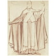 thumbnail image 2 of Antoon Derkinderen 19x24 Gold Ornate Framed and Double Matted Museum Art Print Titled - Preliminary Study for the First Bossche Wand; Emperor Frederik Barbarossa (1869 - 1925), 2 of 4
