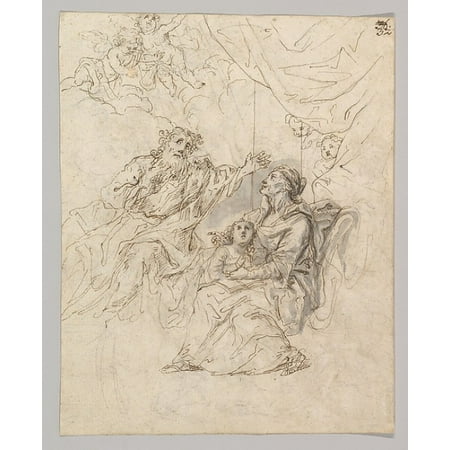 Holy Family Water The Holy Family verso Moses striking water from a rock Poster Print by Bartholomaeus Ignaz Weiss (German Munich 1730 “181415 Munich) (18 x 24) ()