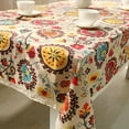 thumbnail image 3 of AMERTEER Nappe Rétro Motif Tournesol en Dentelle Coton Lin, 3 of 12