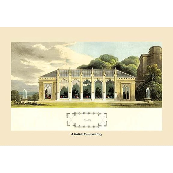 A Gothic Conservatory-Fine Art Canvas Print (20" x 30")
