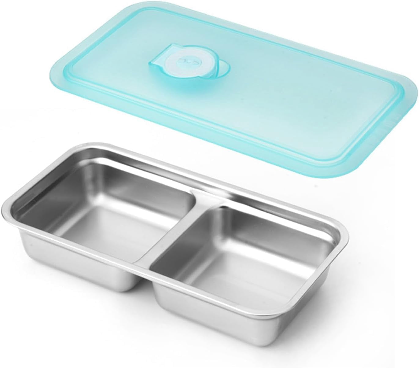 4PCS Reusable Snack Containers with Lids - Stainless Steel Bento Box - Stainless Steel Food Storage Containers - Dishwasher and Suitable for Work and Travel