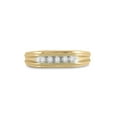 thumbnail image 2 of FB Jewels 10kt Two-tone Gold Mens Round Diamond Wedding Band Ring 1/8 Cttw Size 12.5, 2 of 4