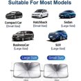 thumbnail image 3 of Car Windshield Sun Shade Covers, Universal Foldable Front Windscreen Sun Shade Protector, UV Rays He, 3 of 4