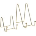 thumbnail image 3 of Decorative Plate Holders 2Pcs Photo Support Stands Users With Photo Frames Golden Rectangular Design, 3 of 4