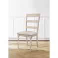 thumbnail image 3 of Home Design Savannah Dining Chair (Set of 6), Antique Gray, Ladder-back design, Padded seat, Turned front legs, Comfortable seating, Modern style, Durable construction, 3 of 5