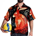 thumbnail image 4 of Easter Men's Short Sleeve Button Down Spread Collar Beach Shirts, 4 of 6