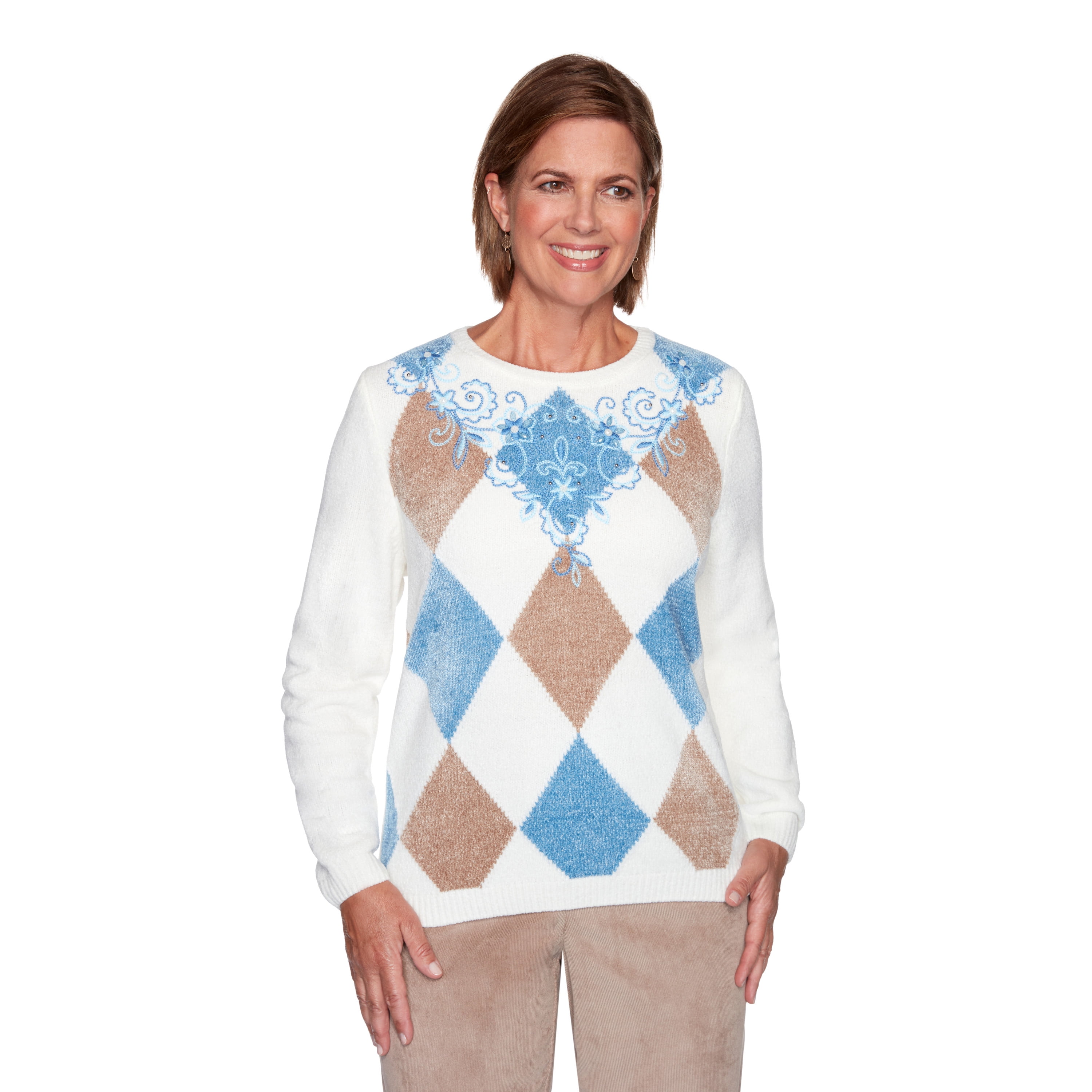 alfred dunner floral sweater